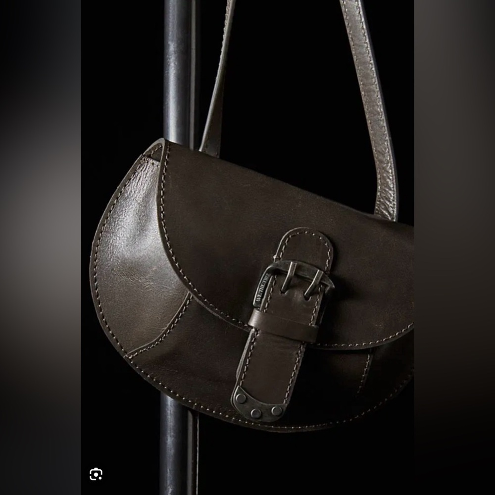 Free People Crescent Leather Crossbody